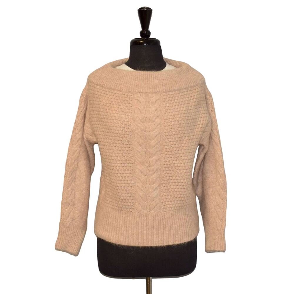 A8 Auth SLEEPING ON SNOW Pink Wool & Alpaca Hair Blend Pullover Sweater Size L